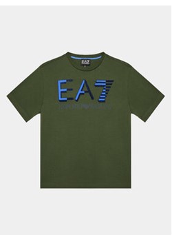 EA7 Emporio Armani T-Shirt 6RBT58 BJ02Z 1845 Zielony Regular Fit ze sklepu MODIVO w kategorii T-shirty chłopięce - zdjęcie 168527428