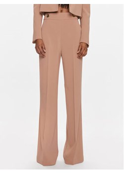 Pinko Spodnie materiałowe 100055 A14I Brązowy Straight Fit ze sklepu MODIVO w kategorii Spodnie damskie - zdjęcie 168527629