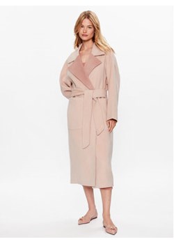 Calvin Klein Płaszcz wełniany K20K205855 Różowy Regular Fit ze sklepu MODIVO w kategorii Płaszcze damskie - zdjęcie 168528019