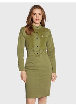 Aeronautica Militare Sukienka codzienna 222VE076DCT3022 Zielony Slim Fit ze sklepu MODIVO w kategorii Sukienki - zdjęcie 168528819