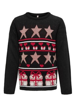 Kids ONLY Sweter Xmas Wrap 15273642 Czarny Regular Fit ze sklepu MODIVO w kategorii Swetry dziewczęce - zdjęcie 168529119