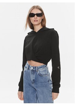 Calvin Klein Jeans Bluza J20J222551 Czarny Regular Fit ze sklepu MODIVO w kategorii Bluzy damskie - zdjęcie 168529438
