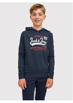 Jack&Jones Junior Bluza Logo 12212287 Granatowy Regular Fit ze sklepu MODIVO w kategorii Bluzy chłopięce - zdjęcie 168530067