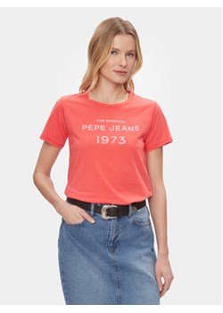 Pepe Jeans T-Shirt Harbor PL505743 Czerwony Regular Fit ze sklepu MODIVO w kategorii Bluzki damskie - zdjęcie 168530197