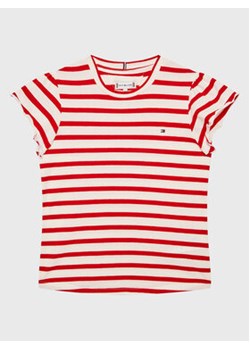 Tommy Hilfiger T-Shirt KG0KG07449 D Czerwony Regular Fit ze sklepu MODIVO w kategorii Bluzki dziewczęce - zdjęcie 168530199