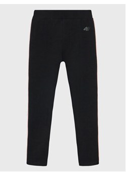 4F Legginsy HJZ22-JLEG004 Czarny Slim Fit ze sklepu MODIVO w kategorii Spodnie dziewczęce - zdjęcie 168530555