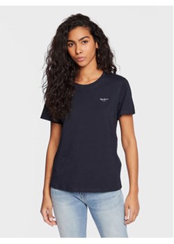 Pepe Jeans T-Shirt Wendy Chest PL505481 Granatowy Regular Fit ze sklepu MODIVO w kategorii Bluzki damskie - zdjęcie 168531008