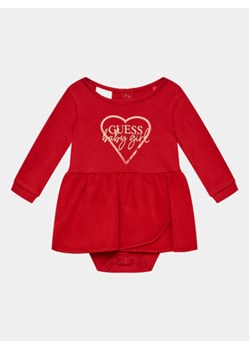 Guess Sukienka codzienna S3BG02 KA6W0 Czerwony Regular Fit ze sklepu MODIVO w kategorii Sukienki niemowlęce - zdjęcie 168531887