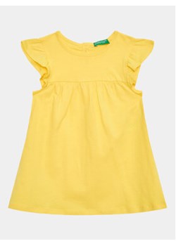 United Colors Of Benetton Sukienka codzienna 3096GV00H Żółty Regular Fit ze sklepu MODIVO w kategorii Sukienki dziewczęce - zdjęcie 168532155