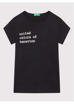 United Colors Of Benetton T-Shirt 3I1XC101Q Czarny Regular Fit ze sklepu MODIVO w kategorii Bluzki dziewczęce - zdjęcie 168533556