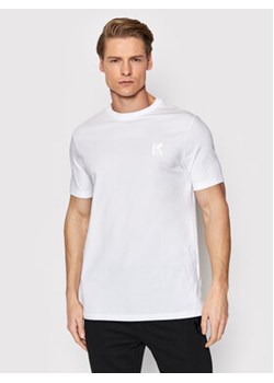 KARL LAGERFELD T-Shirt Crewneck 755890 500221 Biały Regular Fit ze sklepu MODIVO w kategorii T-shirty męskie - zdjęcie 168534036