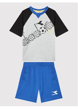 Diadora Komplet t-shirt i szorty sportowe Ss Score 102.178253 Szary Regular Fit ze sklepu MODIVO w kategorii Piżamy dziecięce - zdjęcie 168535729