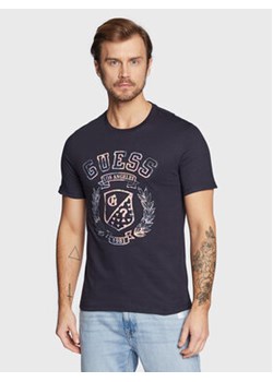 Guess T-Shirt M3RI03 I3Z14 Granatowy Slim Fit ze sklepu MODIVO w kategorii T-shirty męskie - zdjęcie 168536028