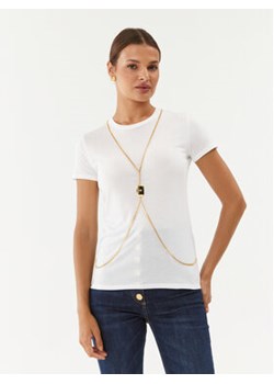 Elisabetta Franchi T-Shirt MA-013-36E2-V200 Biały Regular Fit ze sklepu MODIVO w kategorii Bluzki damskie - zdjęcie 168536295