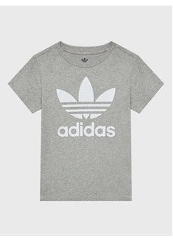 adidas T-Shirt Trefoil IB9931 Szary Regular Fit ze sklepu MODIVO w kategorii T-shirty chłopięce - zdjęcie 168536815