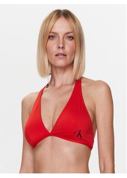 Calvin Klein Swimwear Góra od bikini Halterneck KW0KW01973 Czerwony ze sklepu MODIVO w kategorii Stroje kąpielowe - zdjęcie 168537589