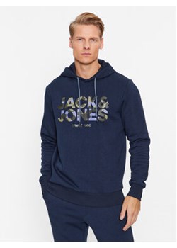 Jack&Jones Bluza James 12235338 Granatowy Regular Fit ze sklepu MODIVO w kategorii Bluzy męskie - zdjęcie 168538085