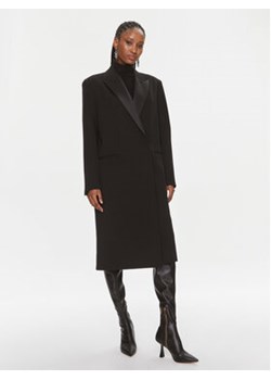 Calvin Klein Płaszcz wełniany K20K205970 Czarny Regular Fit ze sklepu MODIVO w kategorii Płaszcze damskie - zdjęcie 168538329