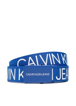 Calvin Klein Jeans Pasek Dziecięcy Canvas Logo Belt IU0IU00125 Niebieski ze sklepu MODIVO w kategorii Paski dziecięce - zdjęcie 168538535