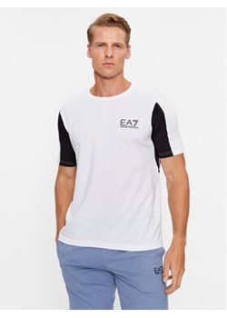 EA7 Emporio Armani T-Shirt 6RPT17 PJ02Z 1100 Biały Regular Fit ze sklepu MODIVO w kategorii T-shirty męskie - zdjęcie 168538577