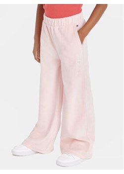 Tommy Hilfiger Spodnie dresowe KG0KG07409 M Różowy Wide Leg ze sklepu MODIVO w kategorii Spodnie dziewczęce - zdjęcie 168538588