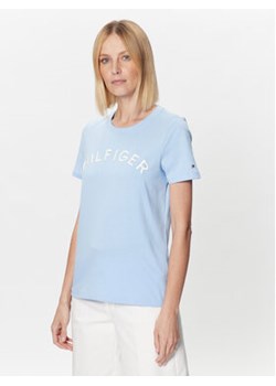 Tommy Hilfiger T-Shirt Varsity WW0WW37864 Niebieski Regular Fit ze sklepu MODIVO w kategorii Bluzki damskie - zdjęcie 168538905