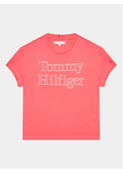 Tommy Hilfiger T-Shirt KG0KG07264 D Różowy Regular Fit ze sklepu MODIVO w kategorii Bluzki dziewczęce - zdjęcie 168538926