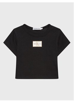Calvin Klein Jeans T-Shirt Badge IG0IG01907 Czarny Regular Fit ze sklepu MODIVO w kategorii Bluzki dziewczęce - zdjęcie 168539505