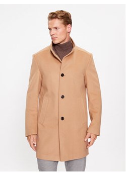 JOOP! Płaszcz wełniany 30037689 Brązowy Regular Fit ze sklepu MODIVO w kategorii Płaszcze męskie - zdjęcie 168539557