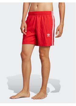 adidas Szorty kąpielowe Originals Adicolor 3-Stripes Swim Shorts H44768 Czerwony Regular Fit ze sklepu MODIVO w kategorii Kąpielówki - zdjęcie 168539687
