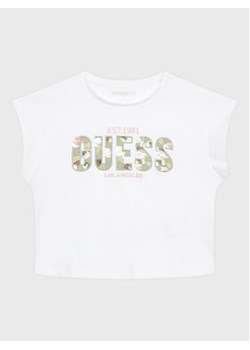 Guess T-Shirt J3GI13 K8HM3 Biały Regular Fit ze sklepu MODIVO w kategorii Bluzki dziewczęce - zdjęcie 168539866