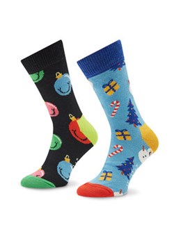 Happy Socks Zestaw 2 par wysokich skarpet dziecięcych XKHLD02-0200 Kolorowy ze sklepu MODIVO w kategorii Skarpetki dziecięce - zdjęcie 168540448