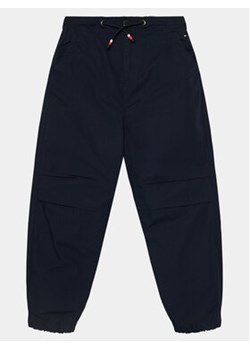 Tommy Hilfiger Spodnie materiałowe Woven Wide Pants KB0KB08703 Niebieski Regular Fit ze sklepu MODIVO w kategorii Spodnie chłopięce - zdjęcie 168540798