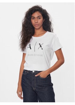Armani Exchange T-Shirt 3DYT36 YJ3RZ 1000 Biały Regular Fit ze sklepu MODIVO w kategorii Bluzki damskie - zdjęcie 168541217