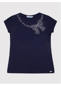 Mayoral T-Shirt 174 Granatowy Regular Fit ze sklepu MODIVO w kategorii Bluzki dziewczęce - zdjęcie 168541236