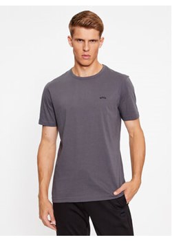 Boss T-Shirt Tee Curved 50469062 Szary Regular Fit ze sklepu MODIVO w kategorii T-shirty męskie - zdjęcie 168541448