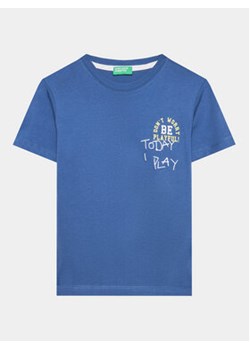 United Colors Of Benetton T-Shirt 3096G1098 Niebieski Regular Fit ze sklepu MODIVO w kategorii T-shirty chłopięce - zdjęcie 168541488
