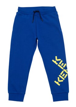 Kenzo Kids Spodnie dresowe K24276 Niebieski Regular Fit ze sklepu MODIVO w kategorii Spodnie chłopięce - zdjęcie 168541556