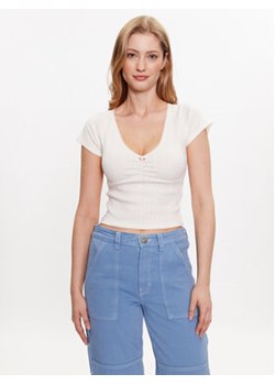 BDG Urban Outfitters T-Shirt BDG AIMEE POINTELLE TOP 76468321 Biały Slim Fit ze sklepu MODIVO w kategorii Bluzki damskie - zdjęcie 168541788