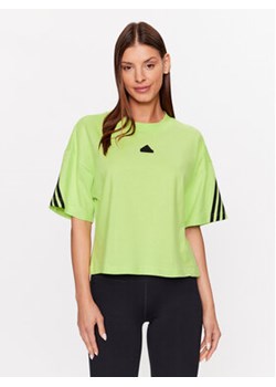 adidas T-Shirt Future Icons 3-Stripes T-Shirt IL3062 Zielony Loose Fit ze sklepu MODIVO w kategorii Bluzki damskie - zdjęcie 168542387