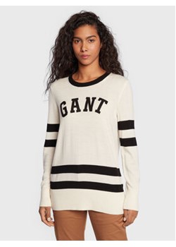 Gant Sweter D1. Collegiate 4805173 Beżowy Regular Fit ze sklepu MODIVO w kategorii Swetry damskie - zdjęcie 168542467