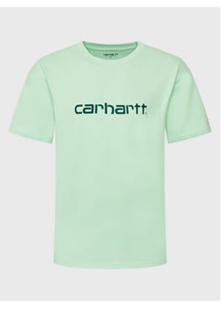 Carhartt WIP T-Shirt Script I031047 Zielony Regular Fit ze sklepu MODIVO w kategorii T-shirty męskie - zdjęcie 168542577