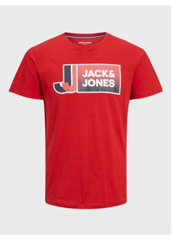 Jack&Jones Junior T-Shirt 12230828 Czerwony Standard Fit ze sklepu MODIVO w kategorii T-shirty chłopięce - zdjęcie 168543995