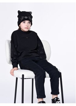 Karl Lagerfeld Kids Jeansy Z14217 S Czarny Mom Fit ze sklepu MODIVO w kategorii Spodnie dziewczęce - zdjęcie 168544499