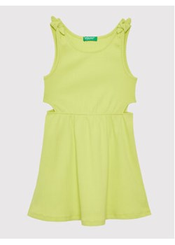 United Colors Of Benetton Sukienka letnia 3HCGCV005 Żółty Regular Fit ze sklepu MODIVO w kategorii Sukienki dziewczęce - zdjęcie 168544887