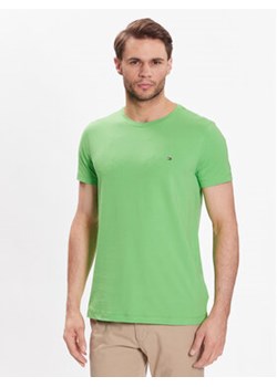 Tommy Hilfiger T-Shirt Stretch MW0MW10800 Zielony Slim Fit ze sklepu MODIVO w kategorii T-shirty męskie - zdjęcie 168545257