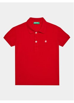 United Colors Of Benetton Polo 3089C300Q Czerwony Regular Fit ze sklepu MODIVO w kategorii T-shirty chłopięce - zdjęcie 168546087