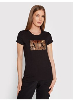 Armani Exchange T-Shirt 8NYTDL YJ73Z 6231 Czarny Slim Fit ze sklepu MODIVO w kategorii Bluzki damskie - zdjęcie 168546196