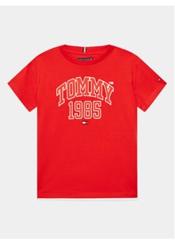 Tommy Hilfiger T-Shirt Varsity KB0KB08206 D Czerwony Regular Fit ze sklepu MODIVO w kategorii T-shirty chłopięce - zdjęcie 168546656