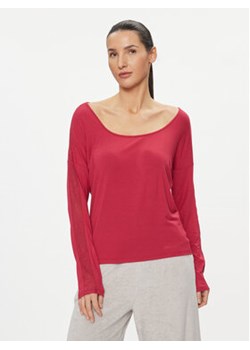 Calvin Klein Underwear Koszulka piżamowa 000QS7006E Czerwony Regular Fit ze sklepu MODIVO w kategorii Piżamy damskie - zdjęcie 168546886